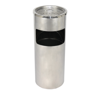 Silver Ashtray with Trash Can - طفاية سجائر فضي مع سلة مهملات