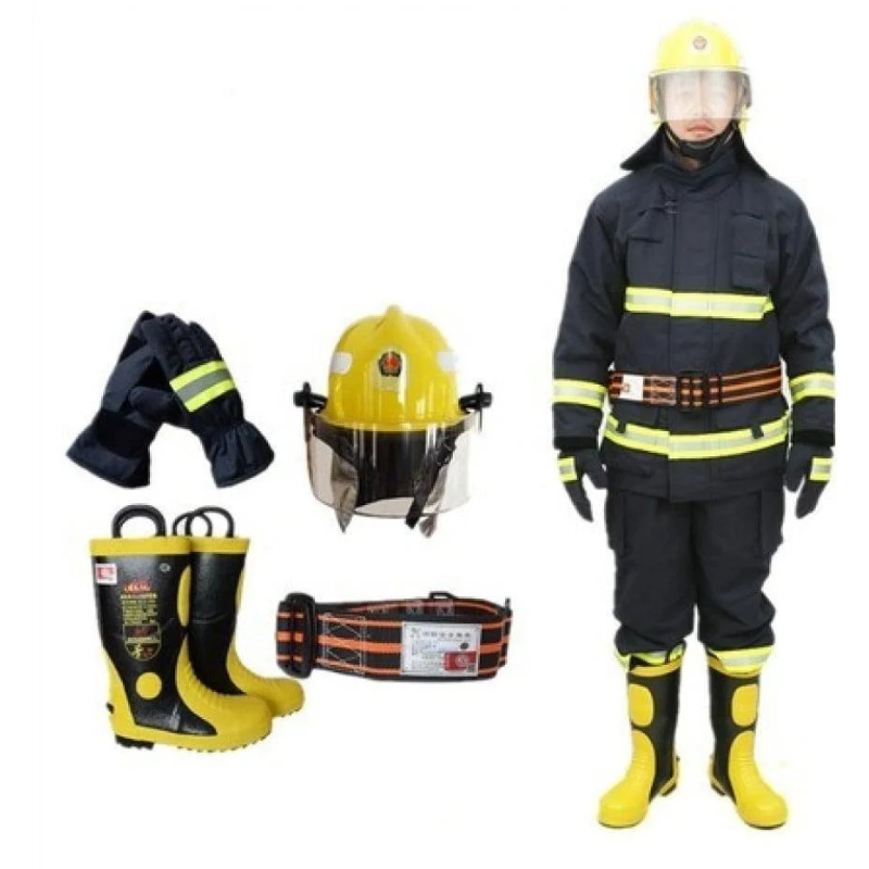بدلة دفاع مدني طقم كامل 1 بدلة رجال اطفاء حريق